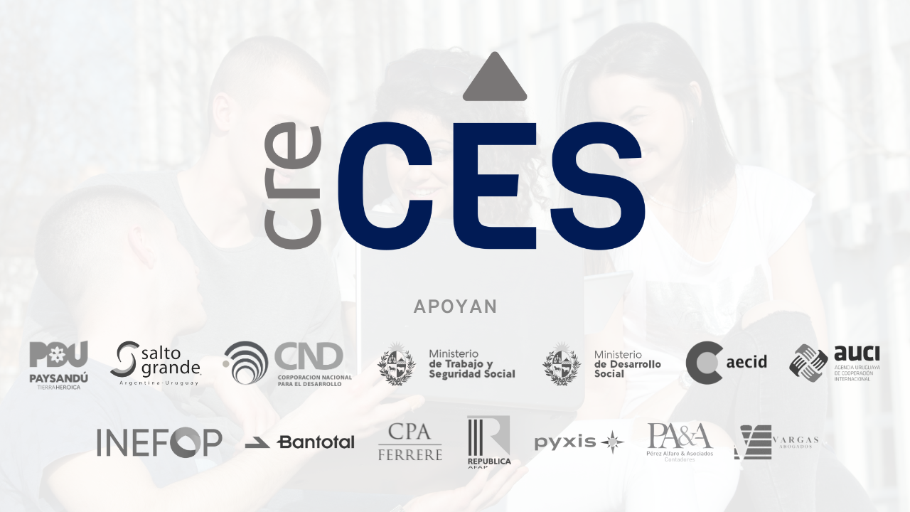 Logo del Programa creCES y las organizaciones que lo apoyan